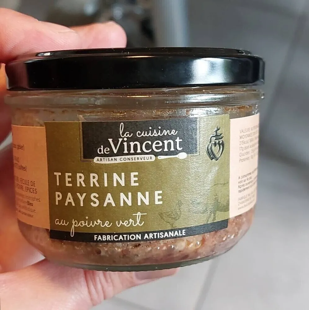 Terrine paysanne au poivre vert