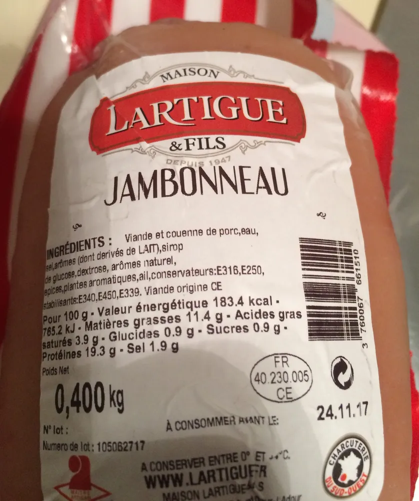 Lartigue & Fils, Jambonneau, le paquet de