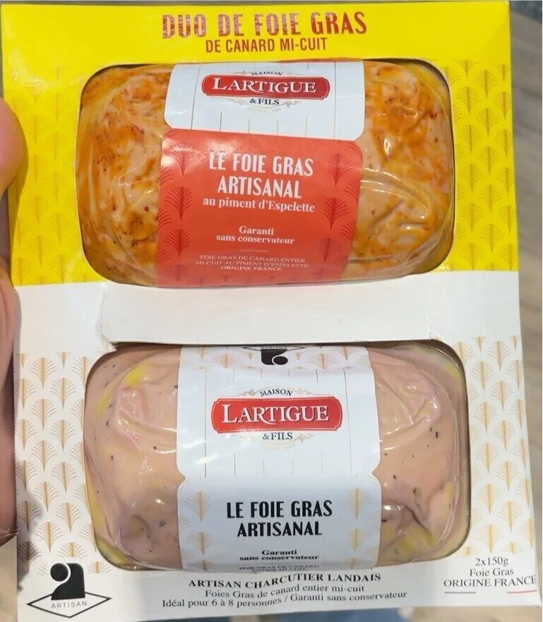 Duo de foie gras de canard mi-cuit