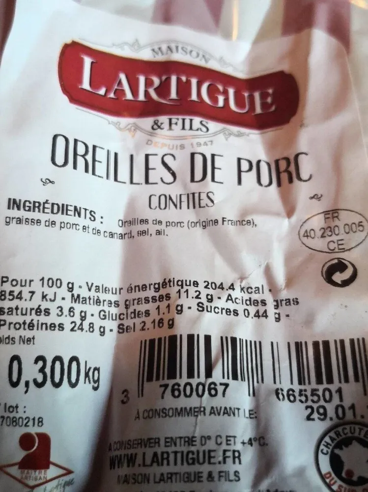 Oreilles de porc