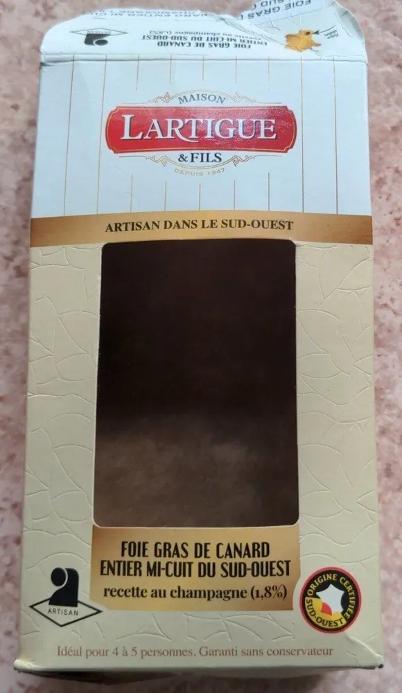 Foie gras de canard entier mi-cuit du sud ouest