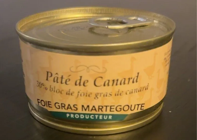 Paté de canard 30% bloc de foie gras de canard