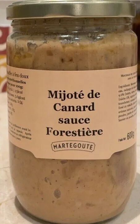 Mijoté de canard sauce forestière