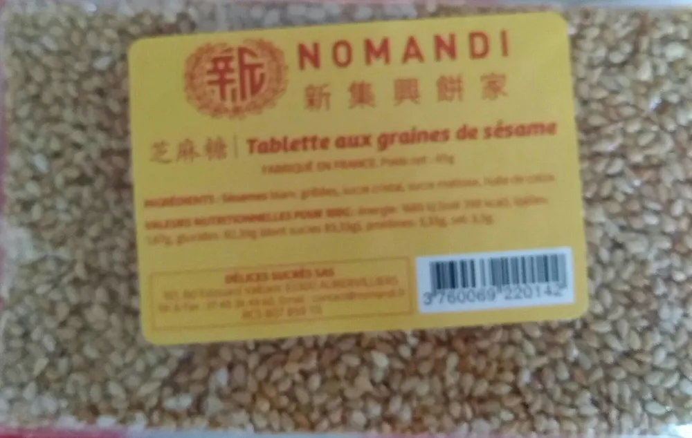 Tablette aux graines de sésame