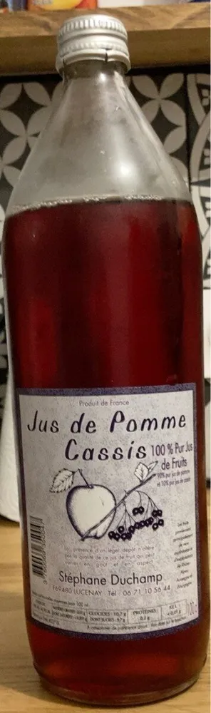 Jus de pomme cassis