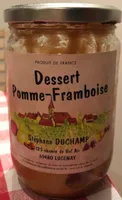 Dessert pomme framboise