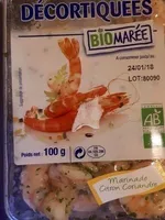 Gambas décortiquées marinade citron coriandre