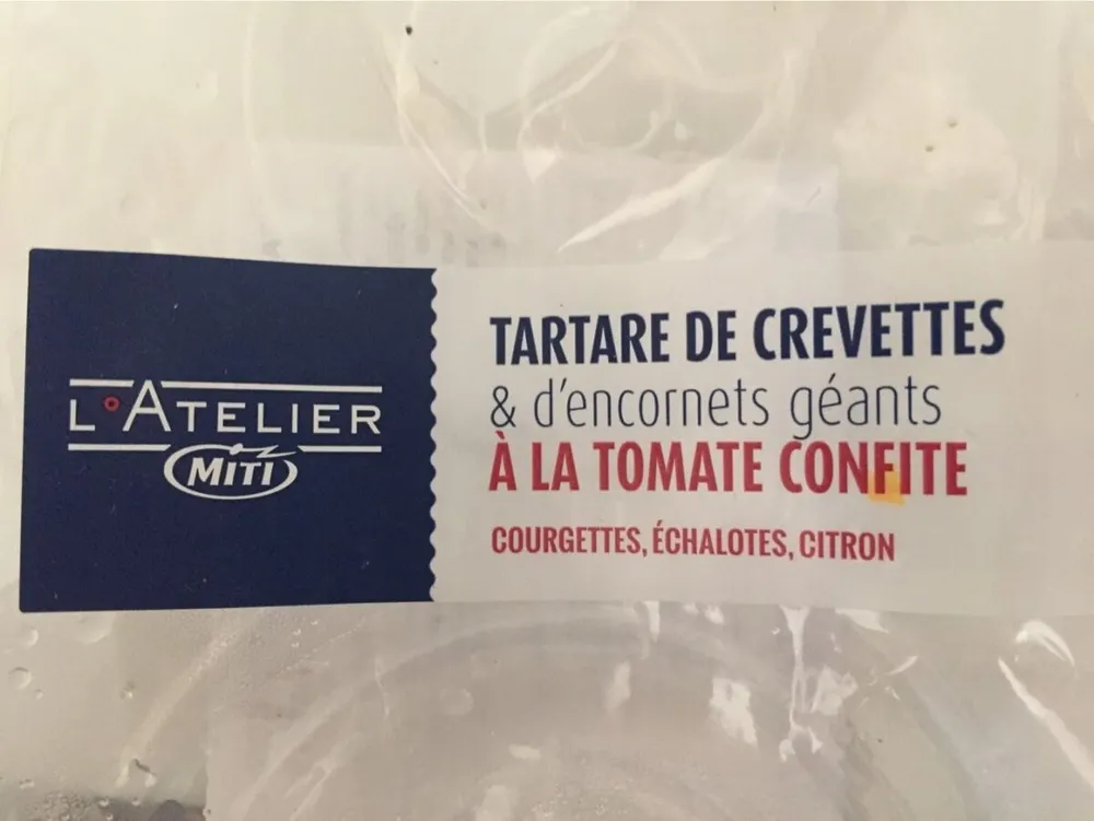 Tartare de crevette et d'encornets géants à la tomate