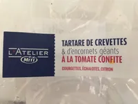Tartare de crevette et d'encornets géants à la tomate