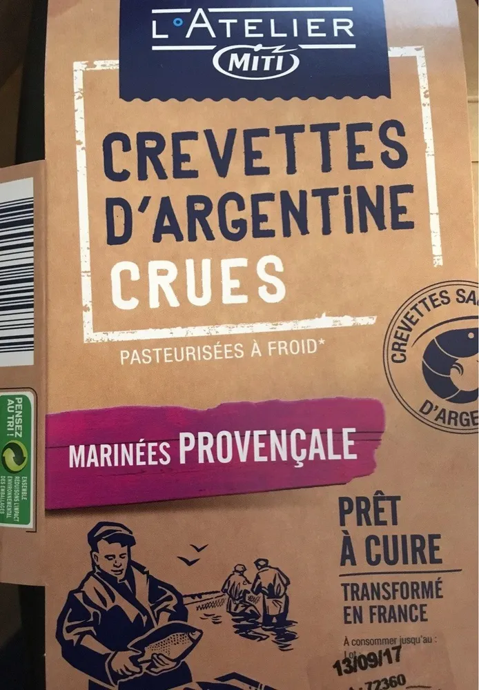 Crevettes d'argentine crues