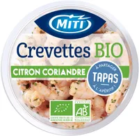 Crevettes BIO citron coriandre - 100g - Frais