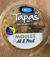 Tapas moules ail et persil