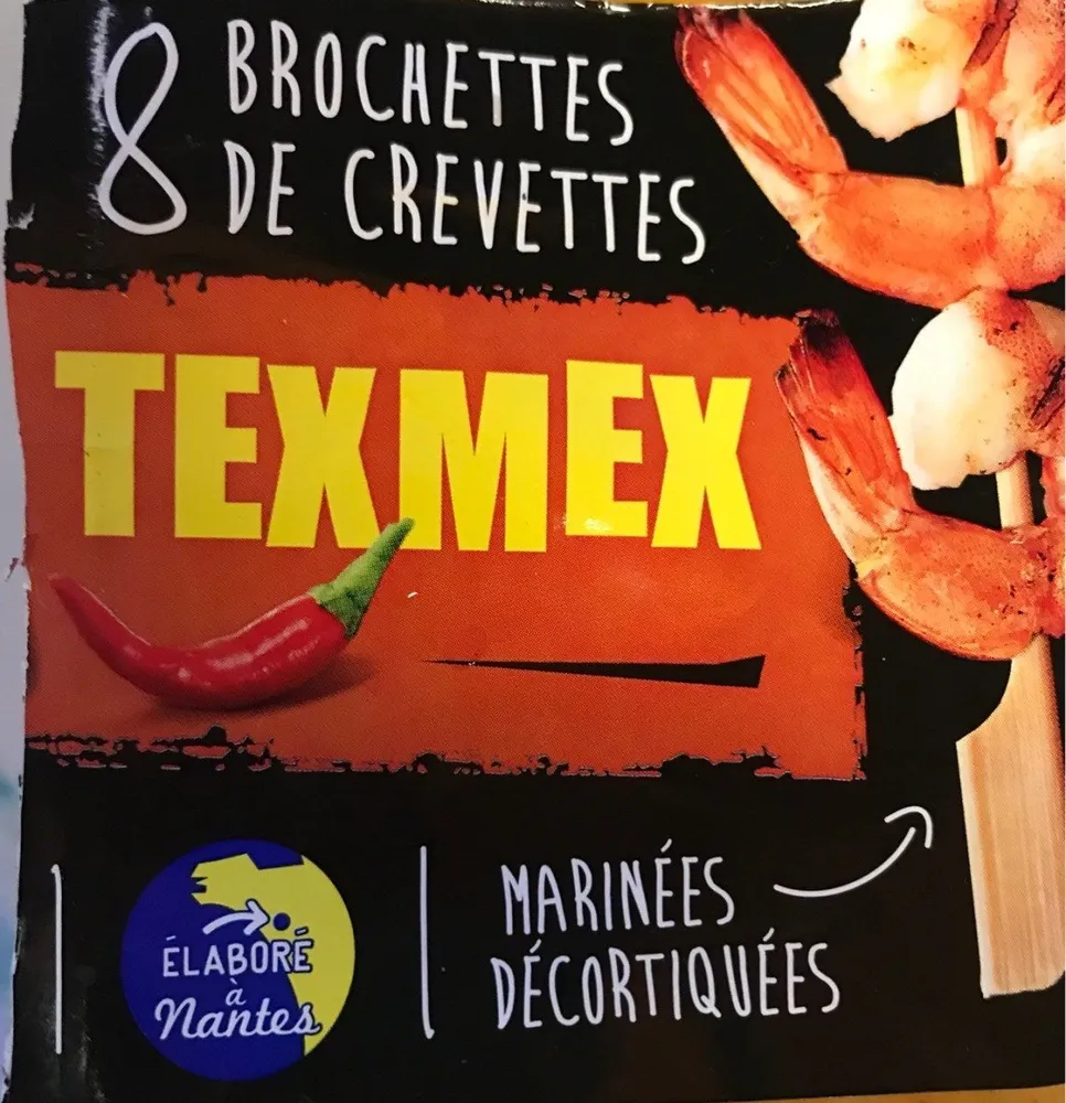 8 Brochettes de Crevettes Tex Mex
