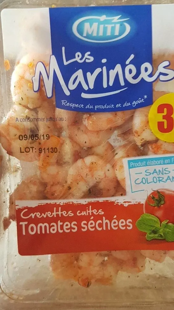 Crevettes tomates sechees