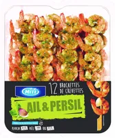 12 brochettes de crevettes ail & persil - 500g - Frais