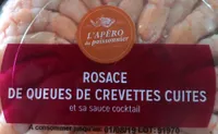 Rosace de queues de crevettes cuites