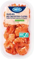 Queues de crevettes ASC cuites - 300g - Frais