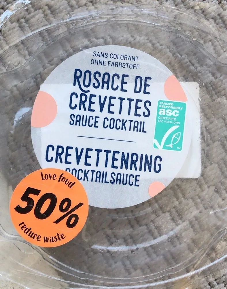 Rosace de crevettes sauc cocktail