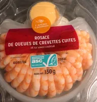 Rosace queues de crevettes cuites