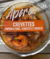 Crevettes Paprika fumé Tomates Basilic