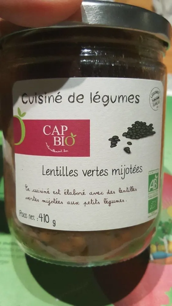 Lentilles vertes mijotees