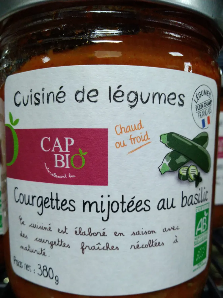 Courgettes Grillées Au Basilic Mijotées Bio 460. ..