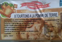 Tourtons La Maison du Tourton Pomme de terre x8