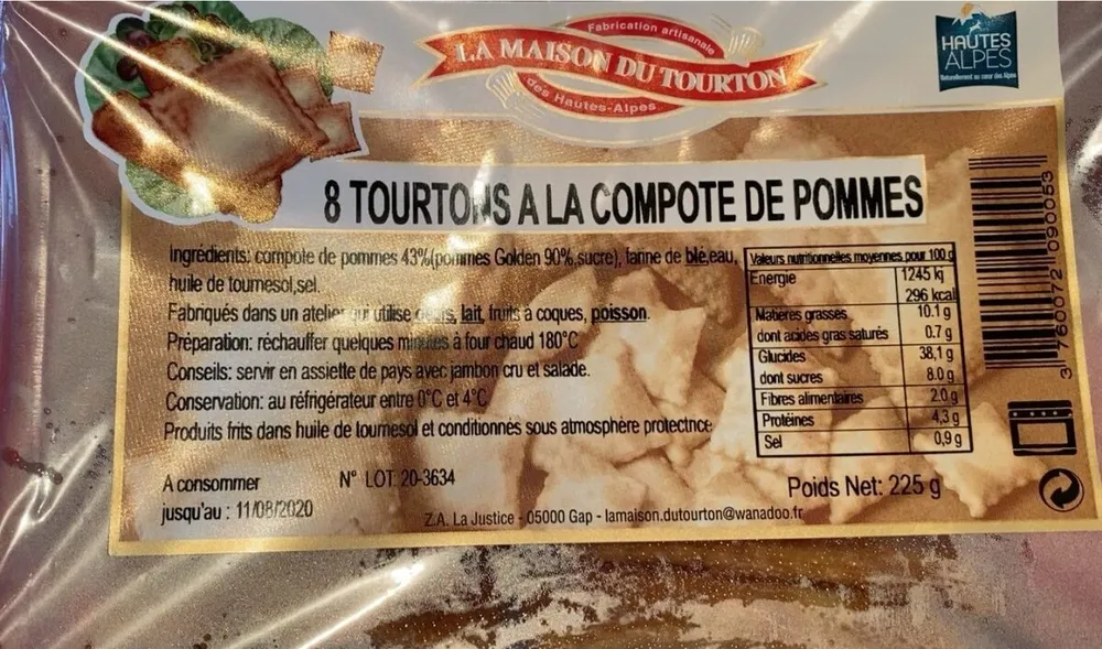 8 tourtons à la compote de pommes