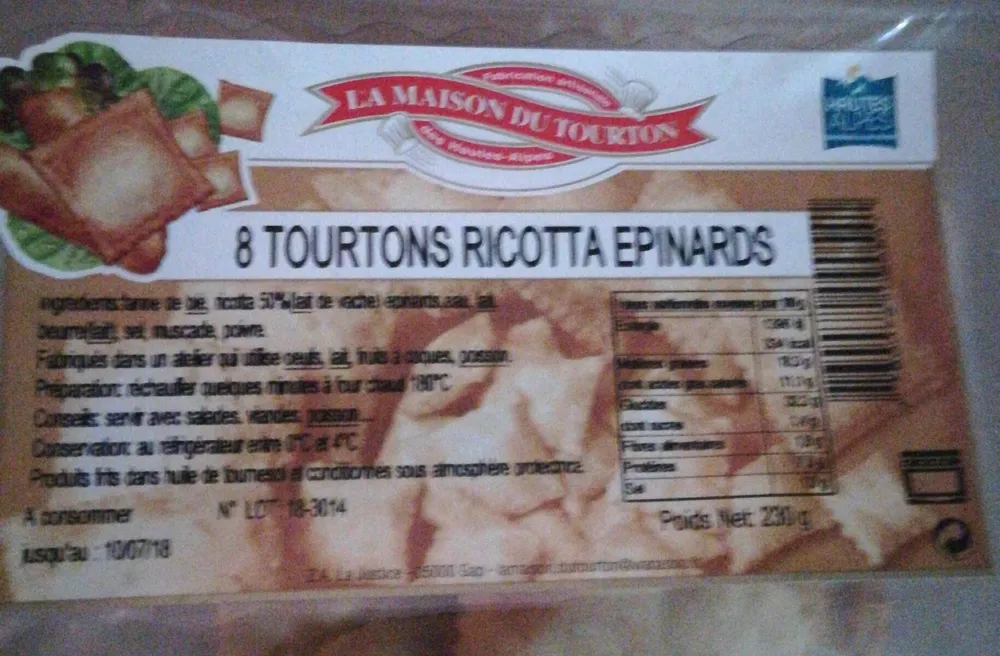 Tourtons ricotta épinards