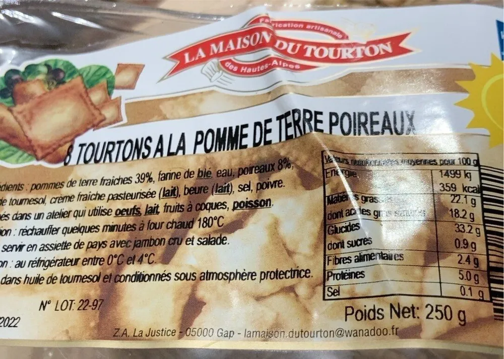 Tourtons pomme de terre poireaux