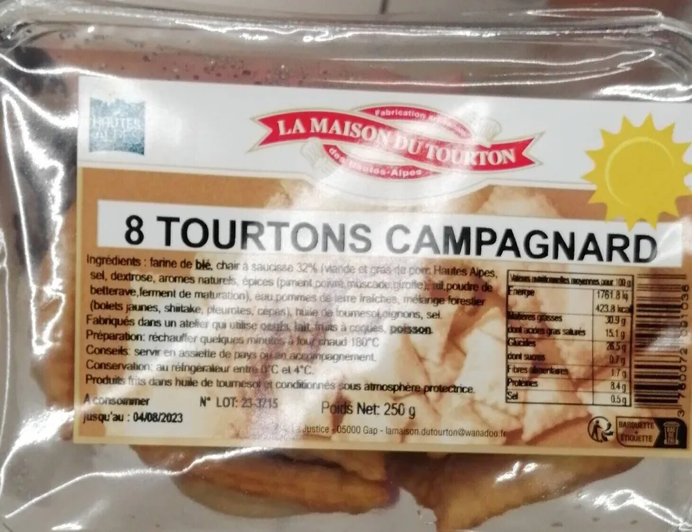 8 Tourtons campagnard