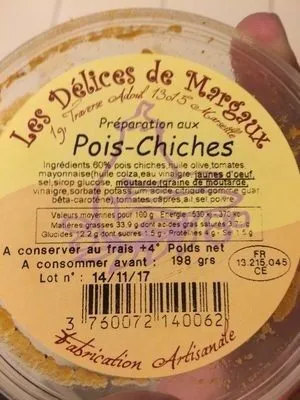 Preparation aux pois chiches