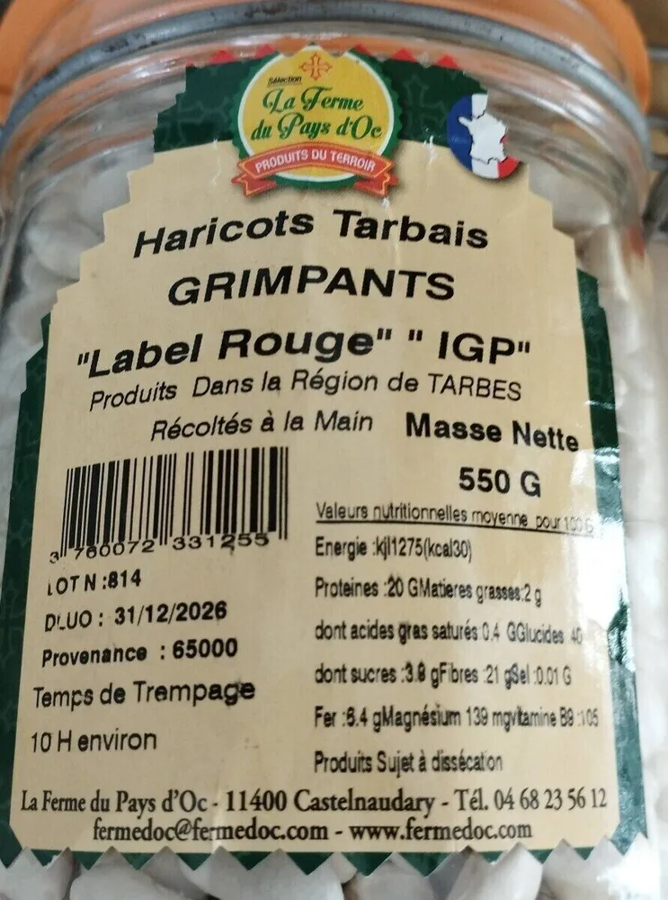 Haricots tarbais grimpants