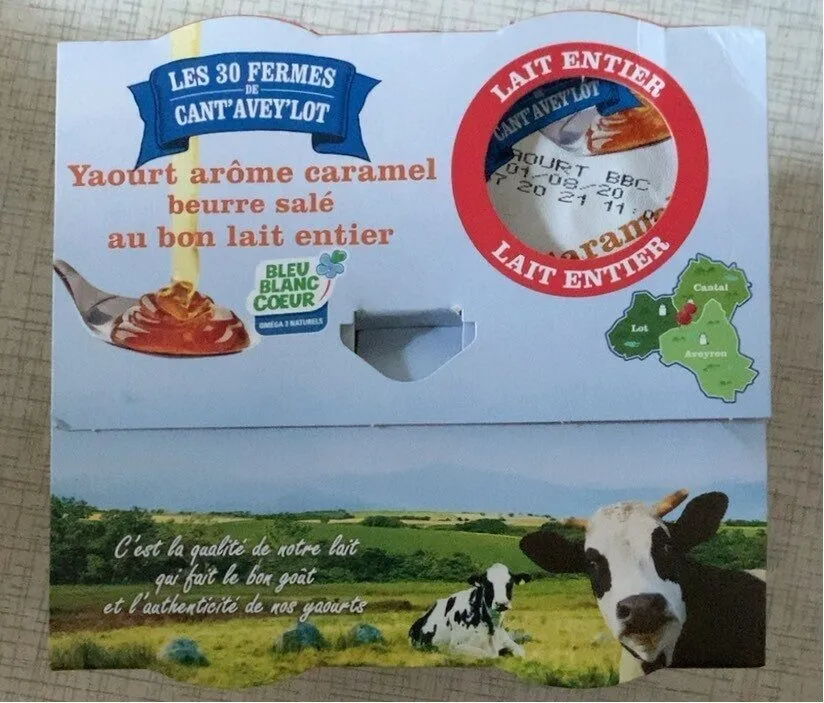 Yaourt arome caramel beurre salé