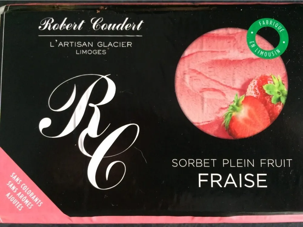 Sorbet plein fruit Fraise