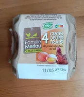 4 gros oeufs frais