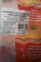 Amandes décortiquées grillées salées