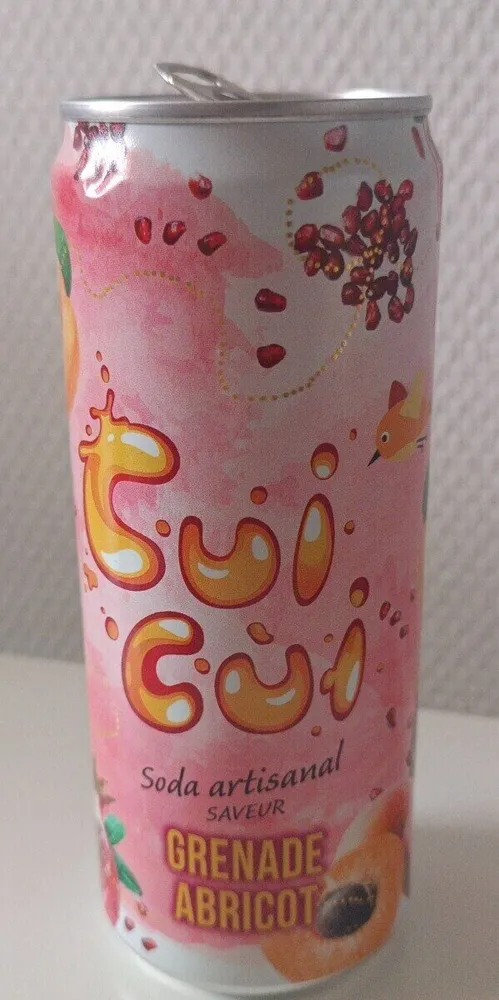 Soda artisanal saveur grenade abricot