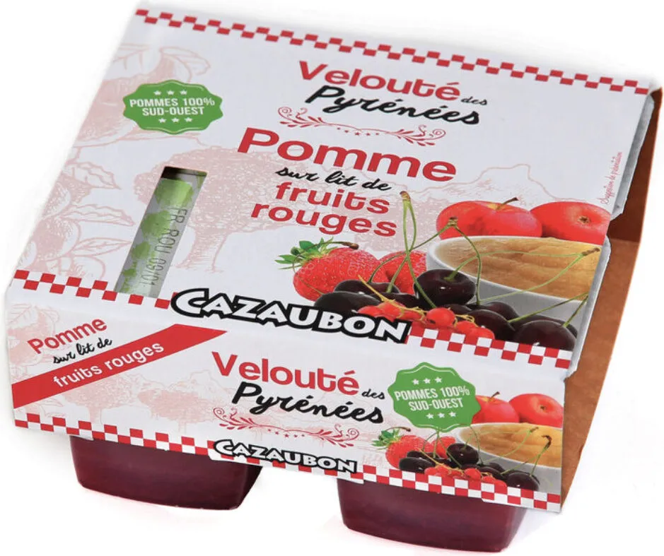 Velouté des Pyrénées - Pomme sur lit de fruits rouges