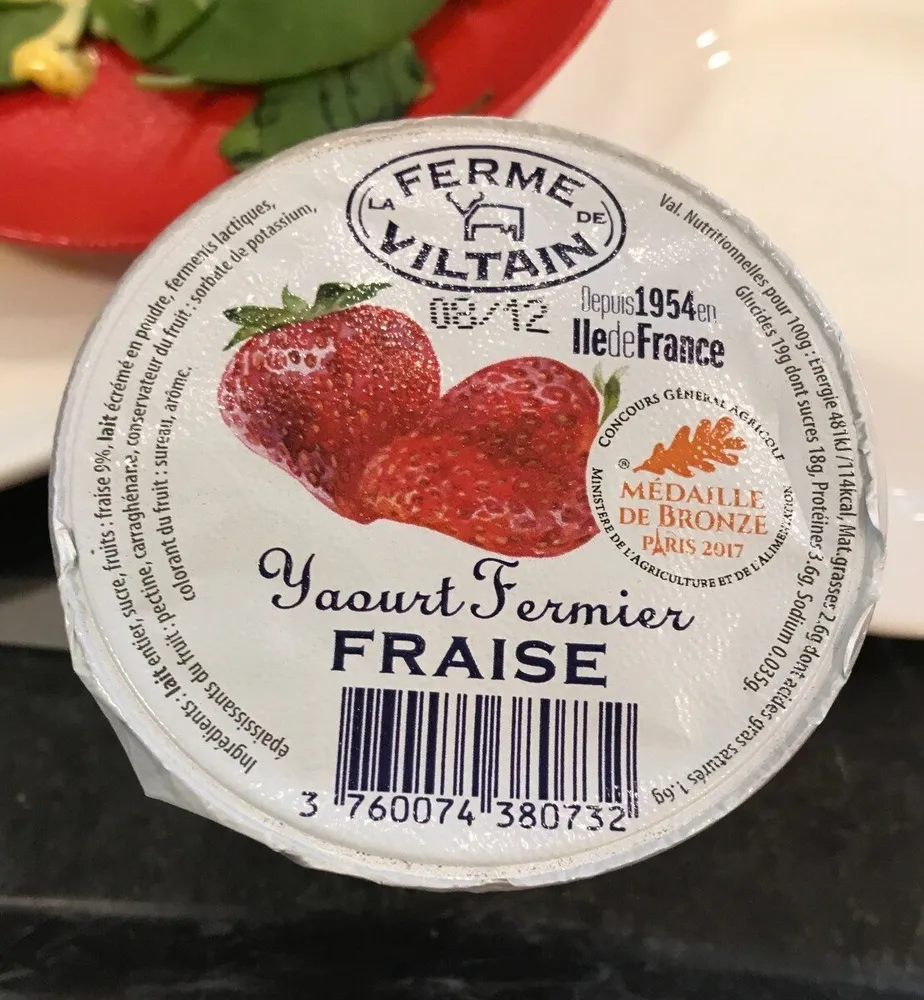 Yaourt Fermier Fraise