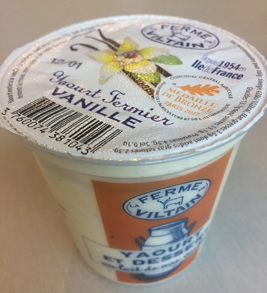 Yaourt fermier vanille