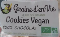Cookie vegan coco chocolat