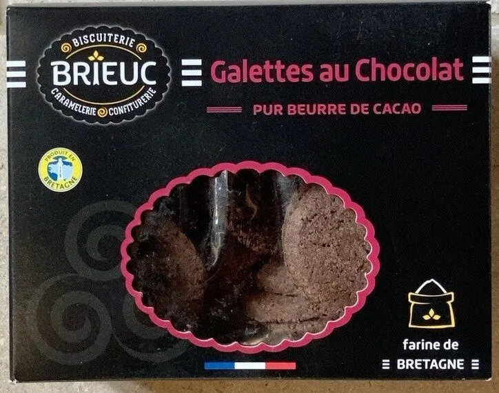 Galettes au chocolat pur beurre de cacao