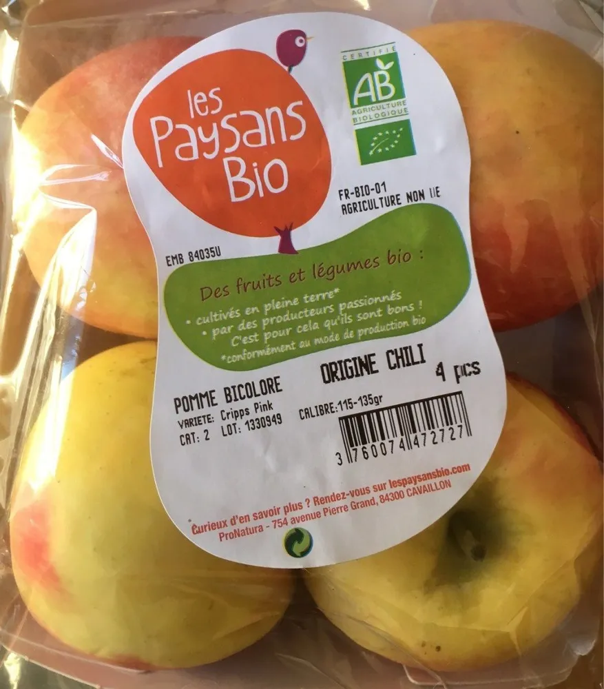 Pomme bicolore