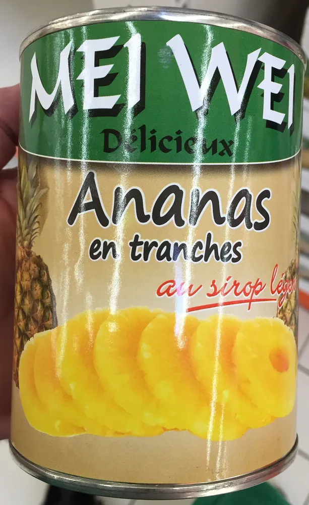 Délicieux Ananas en tranches au sirop léger