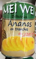 Délicieux Ananas en tranches au sirop léger