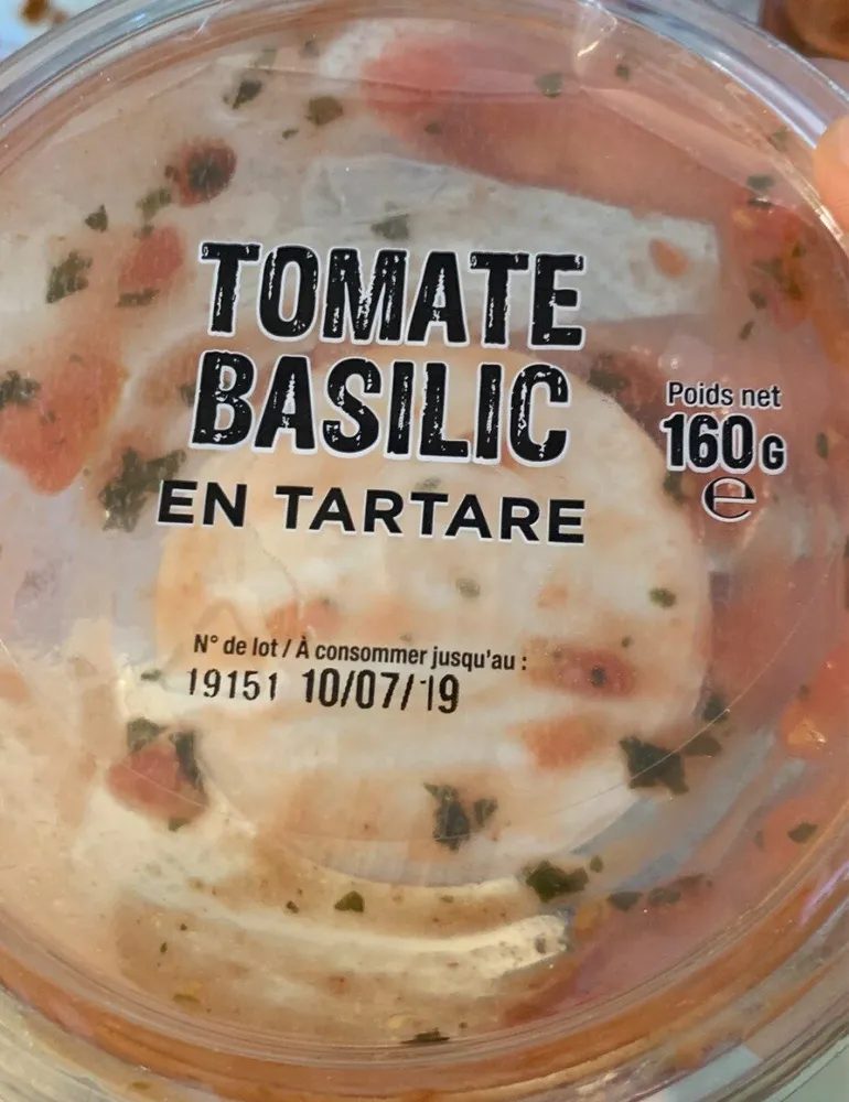 Tomate Basilic en Tartare