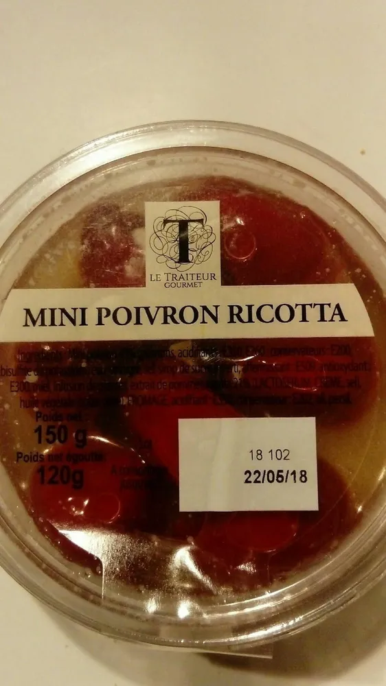 Mini poivrons à la ricotta