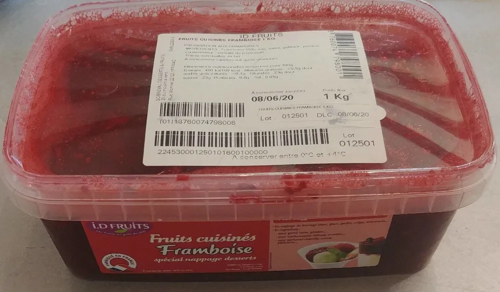 Préparation aux framboises