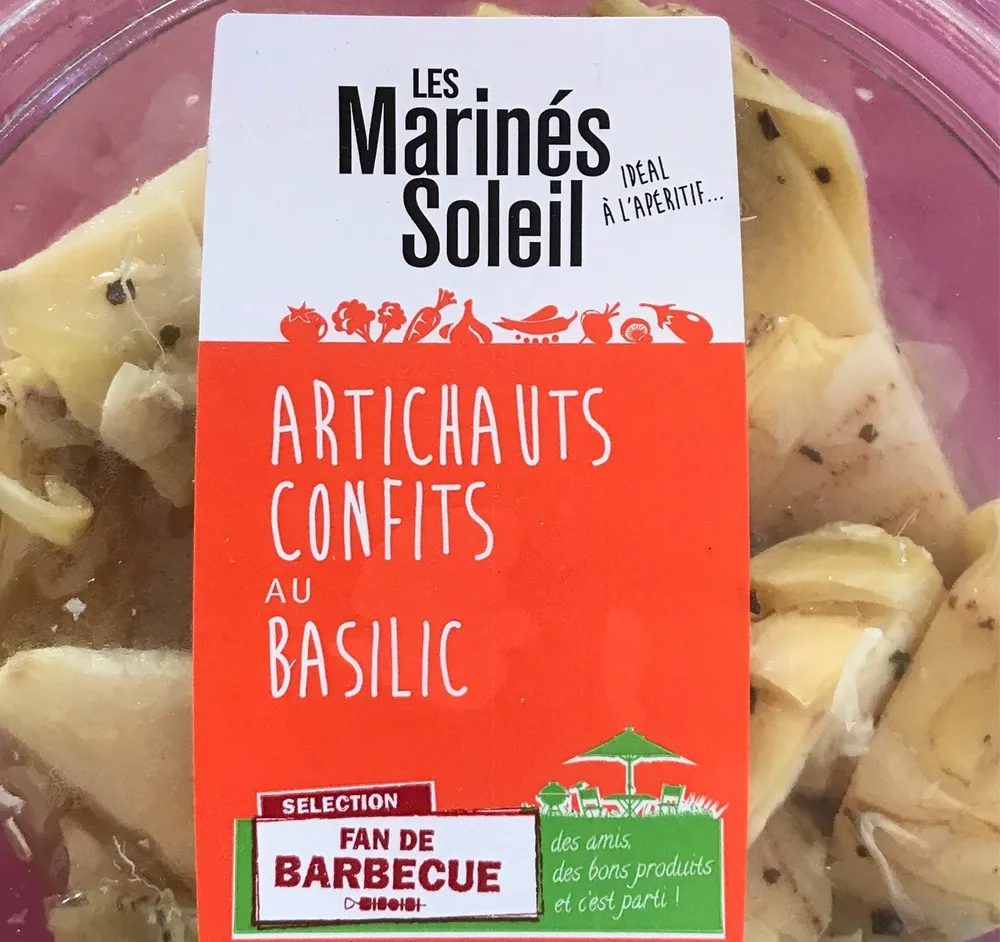 Artichauts confits au basilic